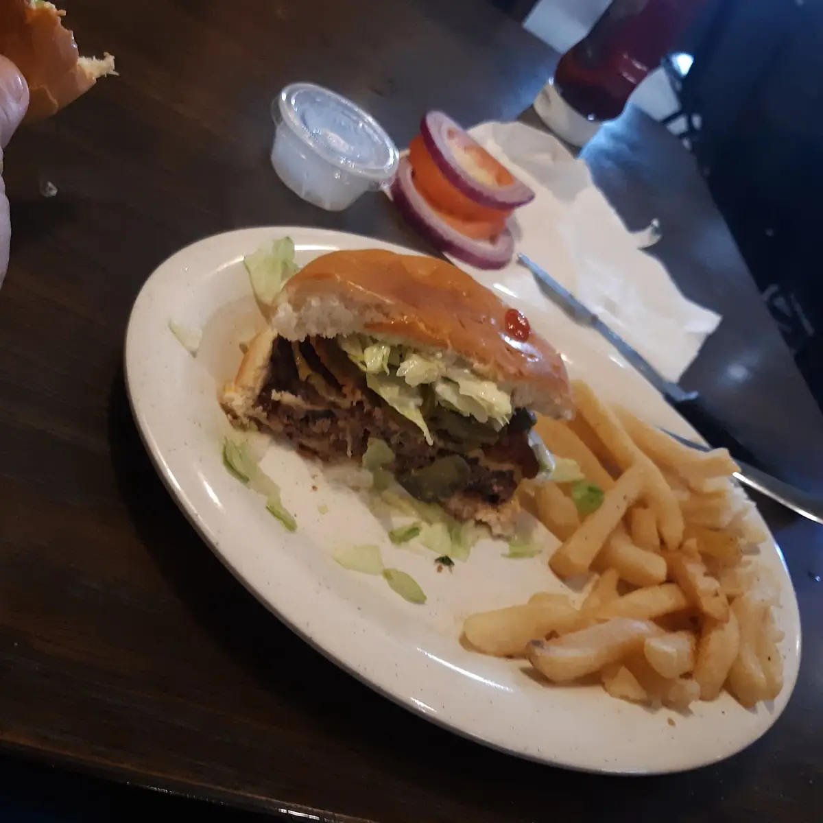 Texas Burger with Fries