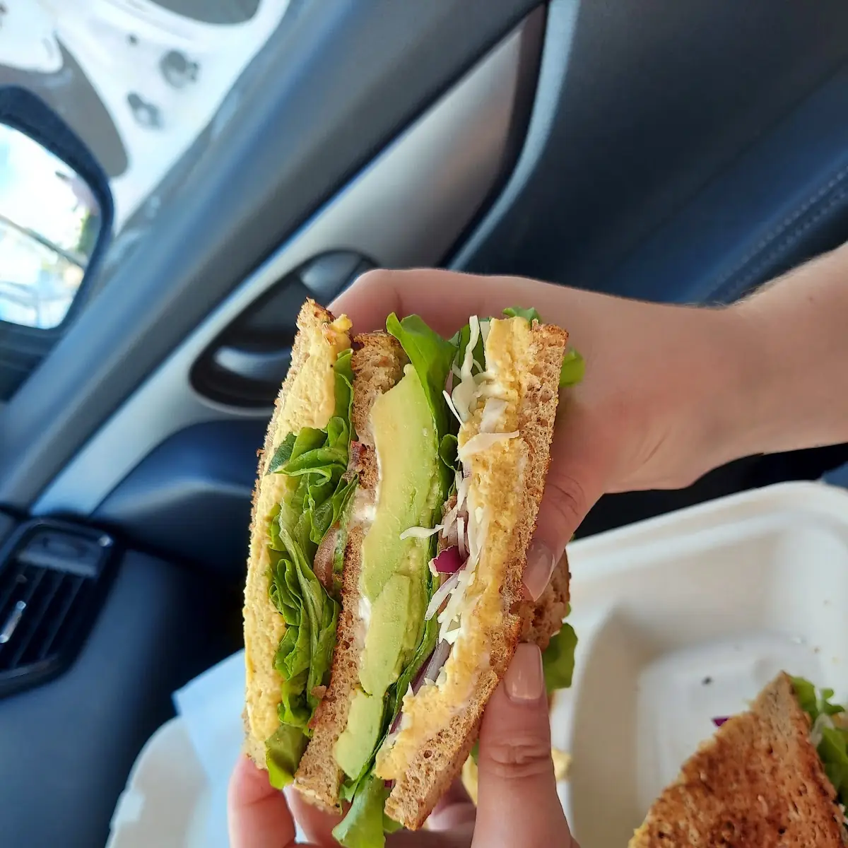 Avocado and Hummus Sandwich
