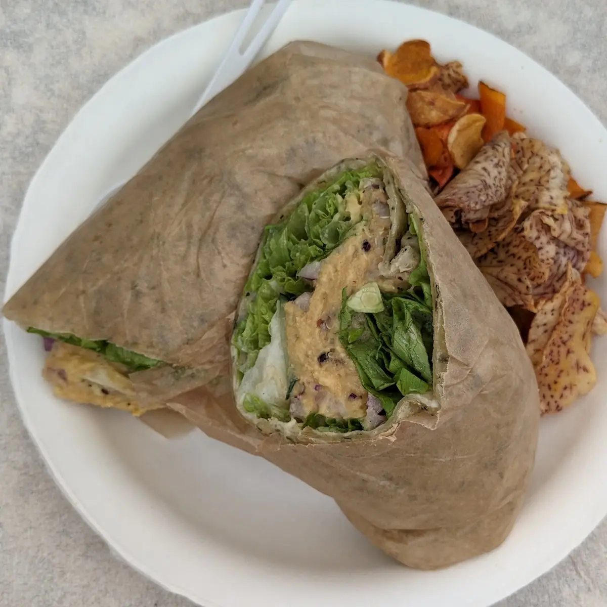 Hummus and Black Eyed Pea Wrap
