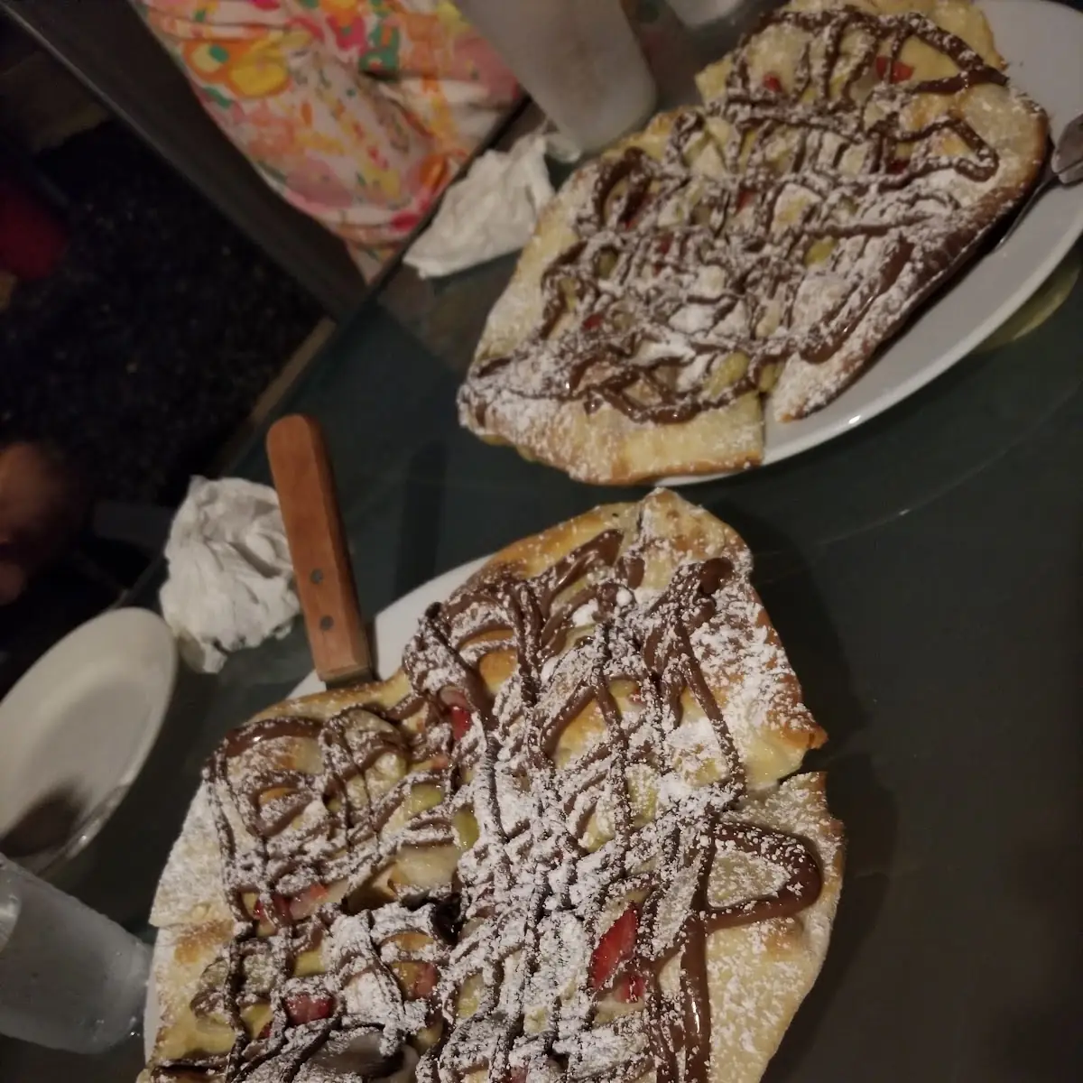 Dessert Pizza Nutella Strawberry Banana