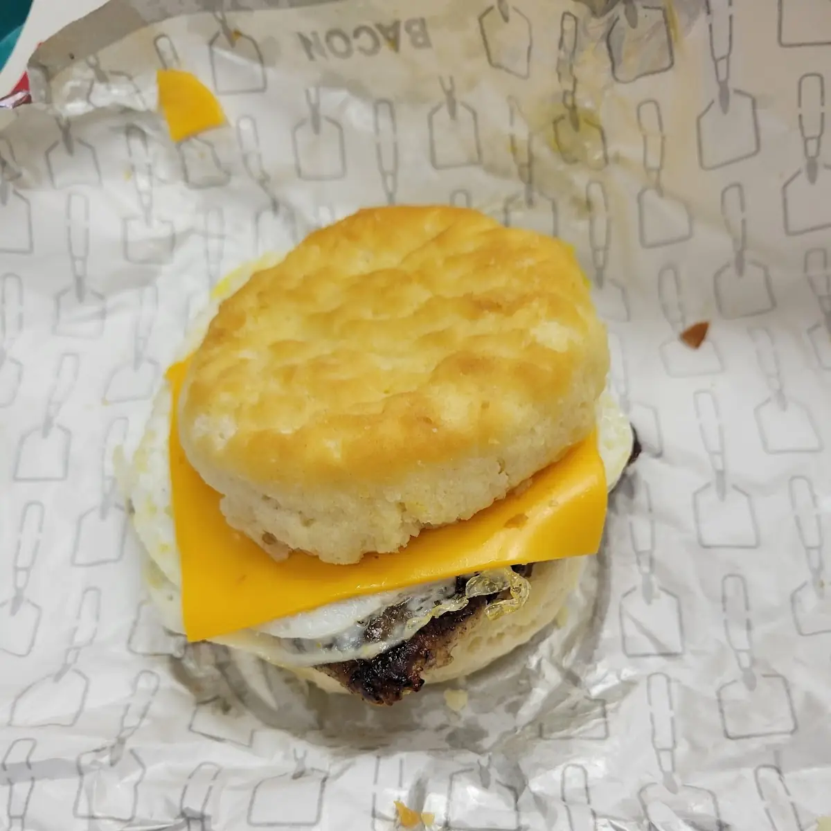 Sasuage Egg and Cheese Sandwich