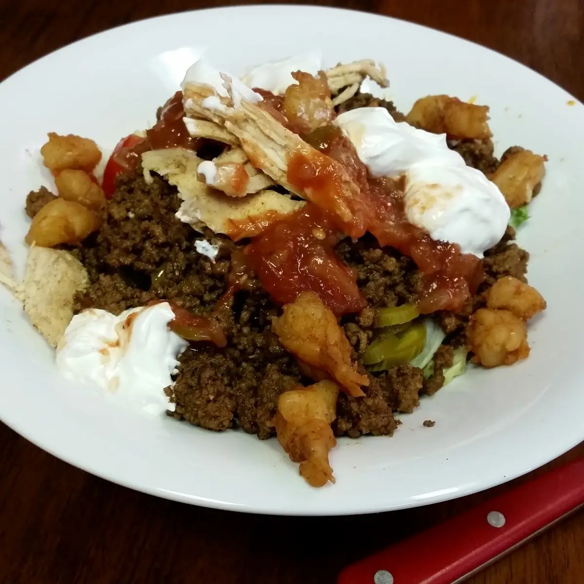 Beef and Shrimp Taco Salad