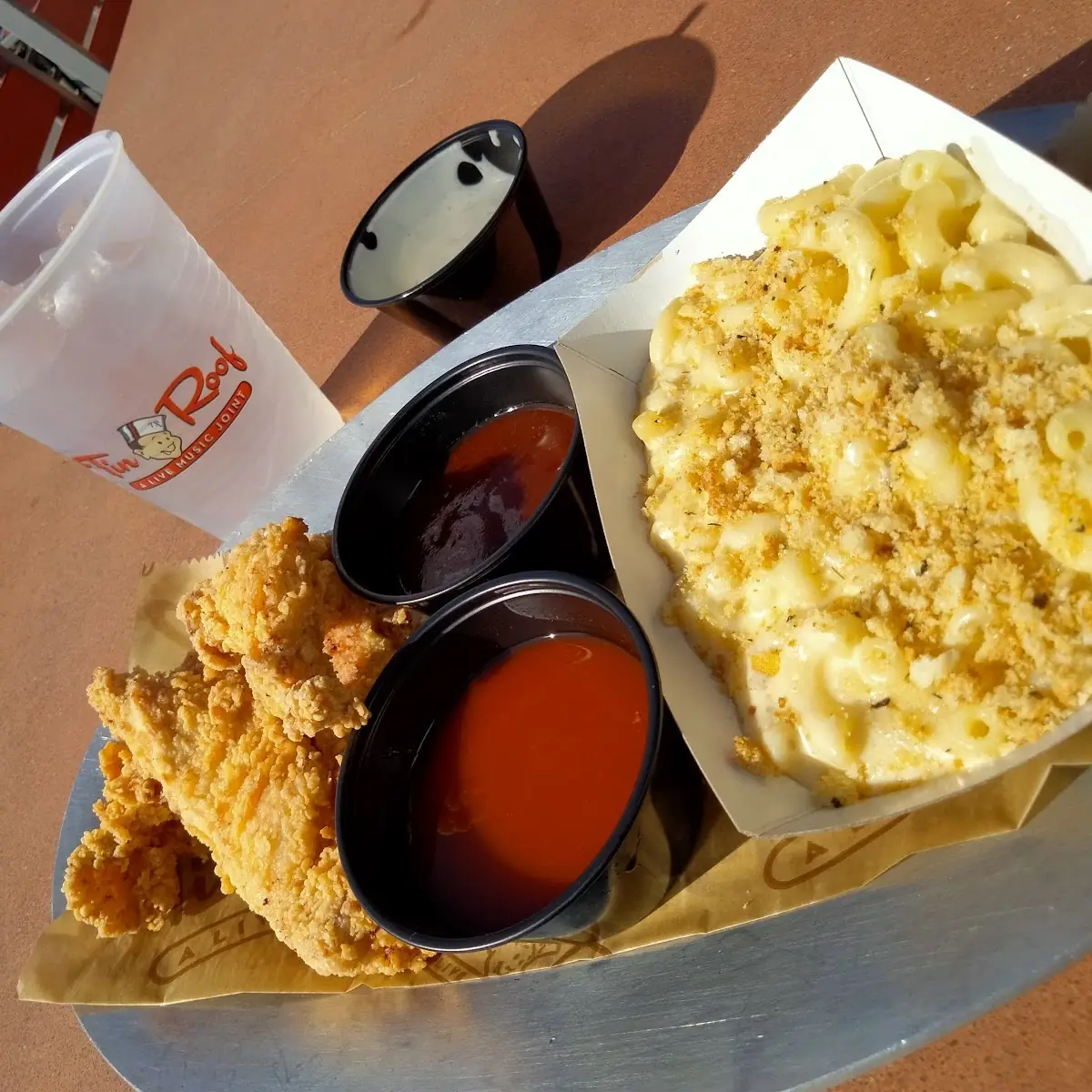 Chicken Strips and Mac and Cheese