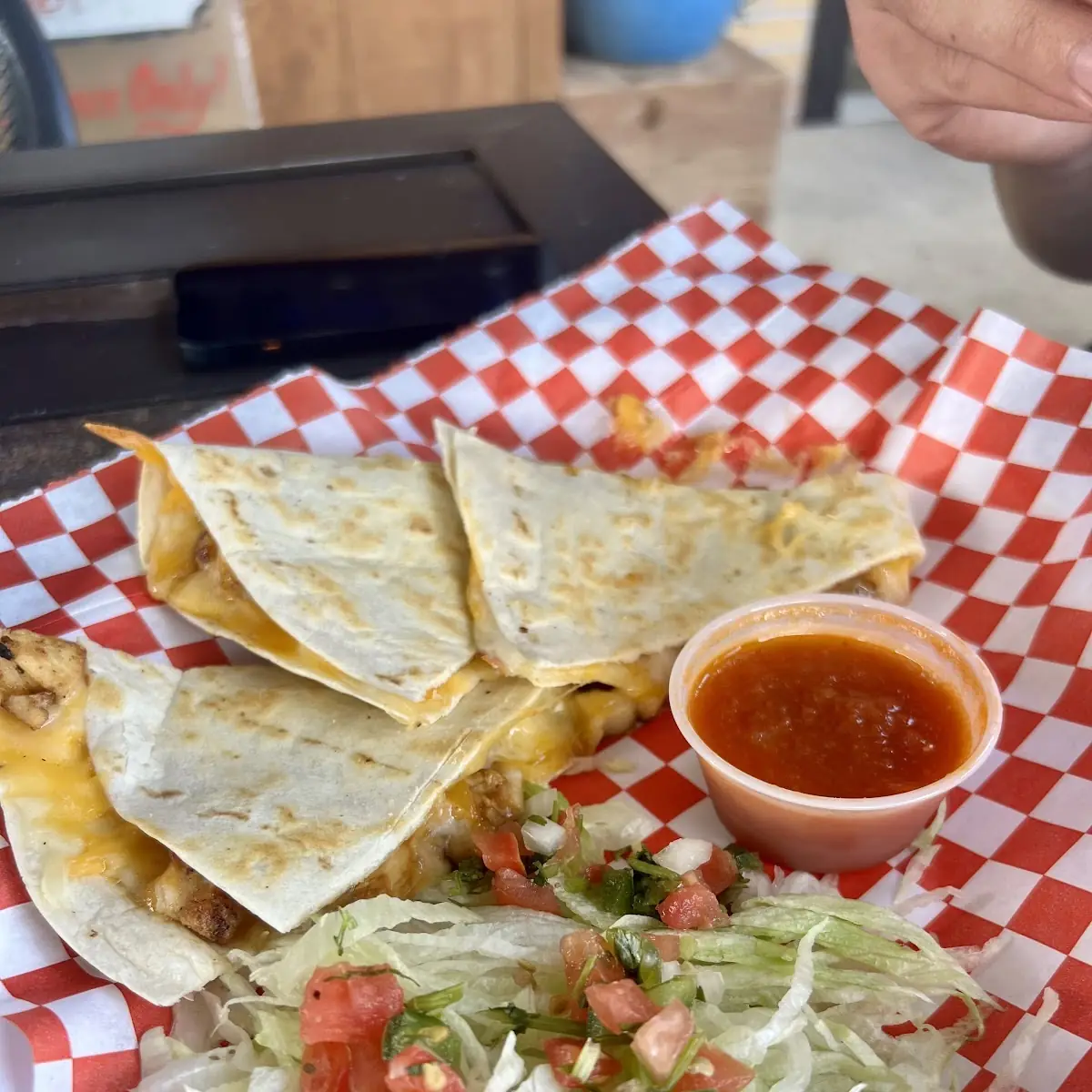 TX Chicken Fajita Quesadilla