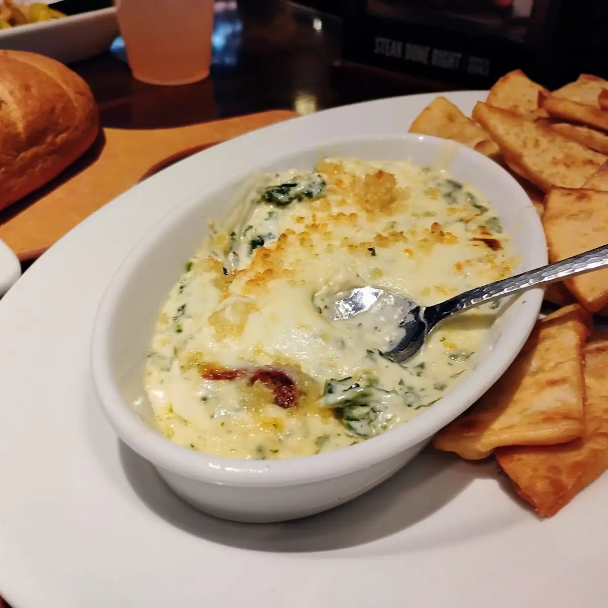 Parmesan Crusted Spinach Dip