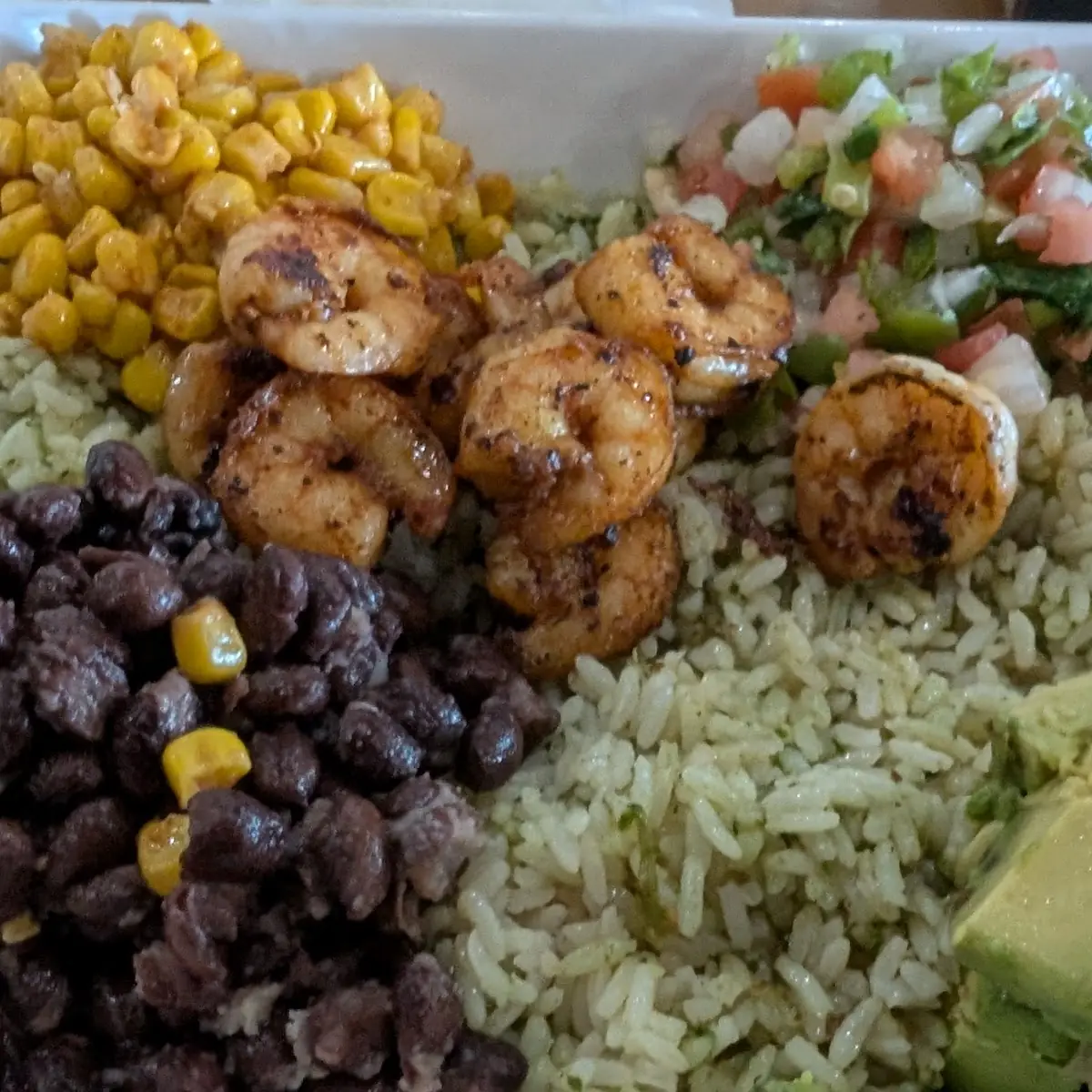 Burrito Bowl with Shrimp