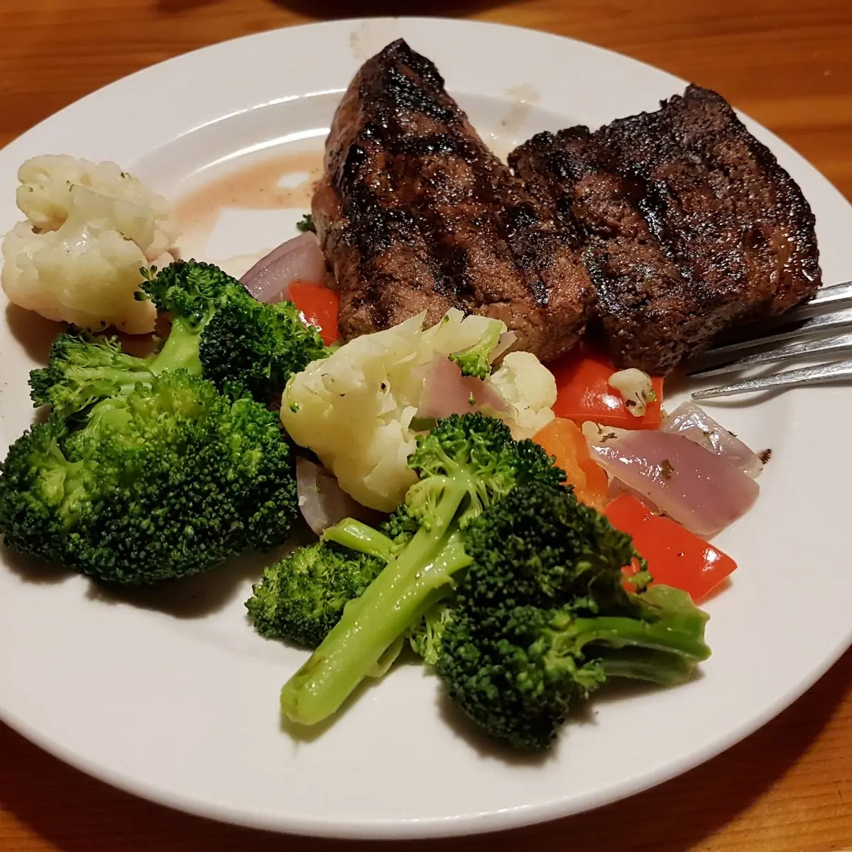 Rib Eye Steak and Veggies