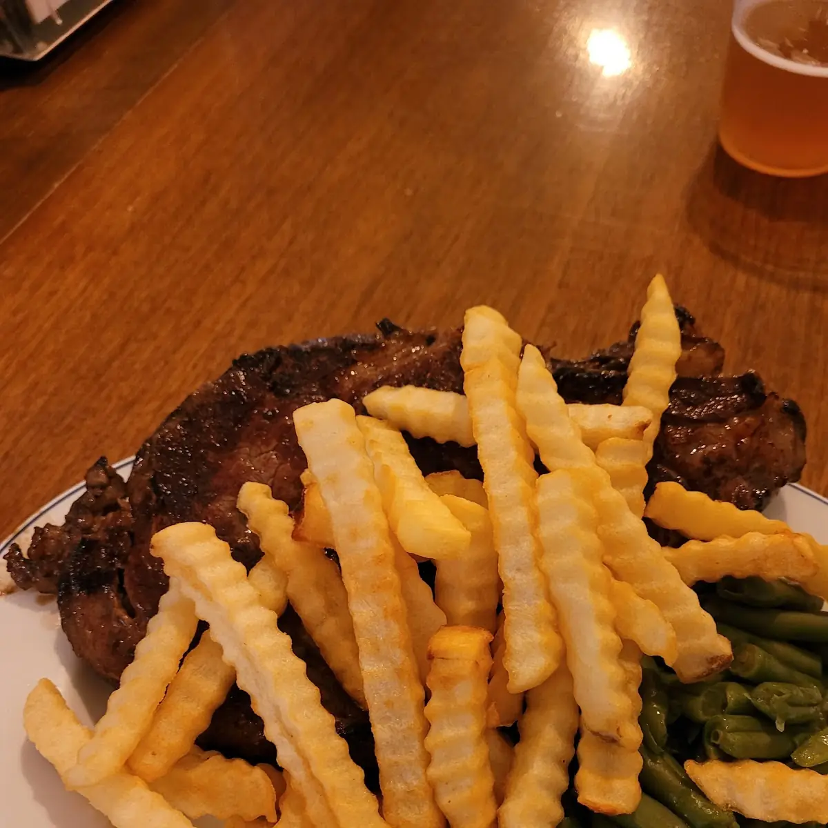 Prime Rib w Fried Green Beans