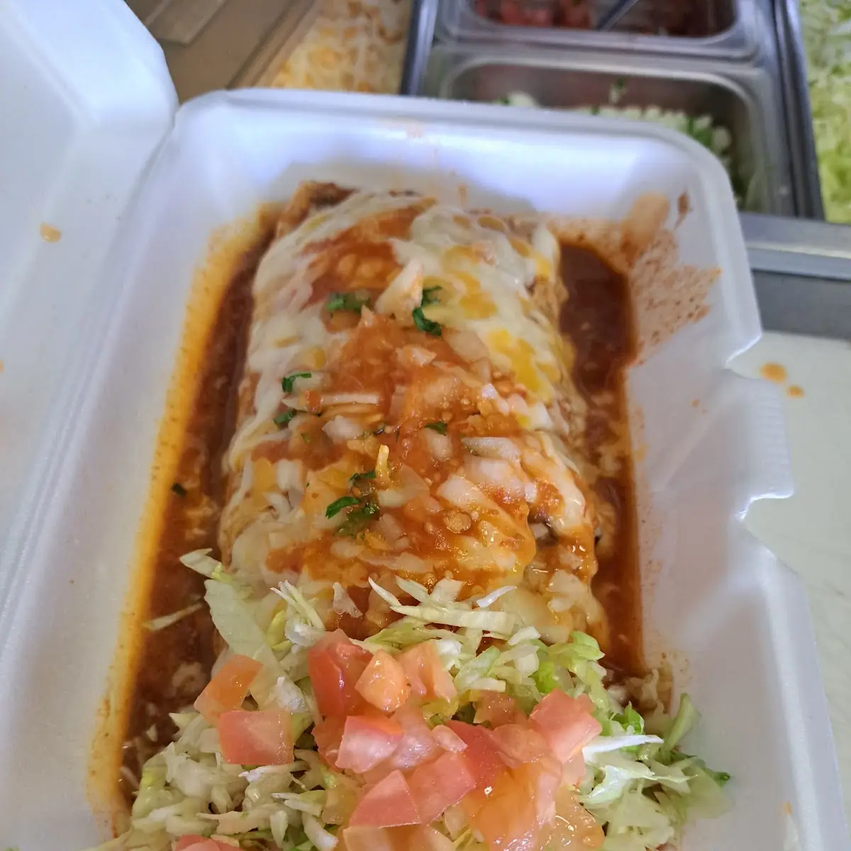 Burrito Mojado En Salsa Verde