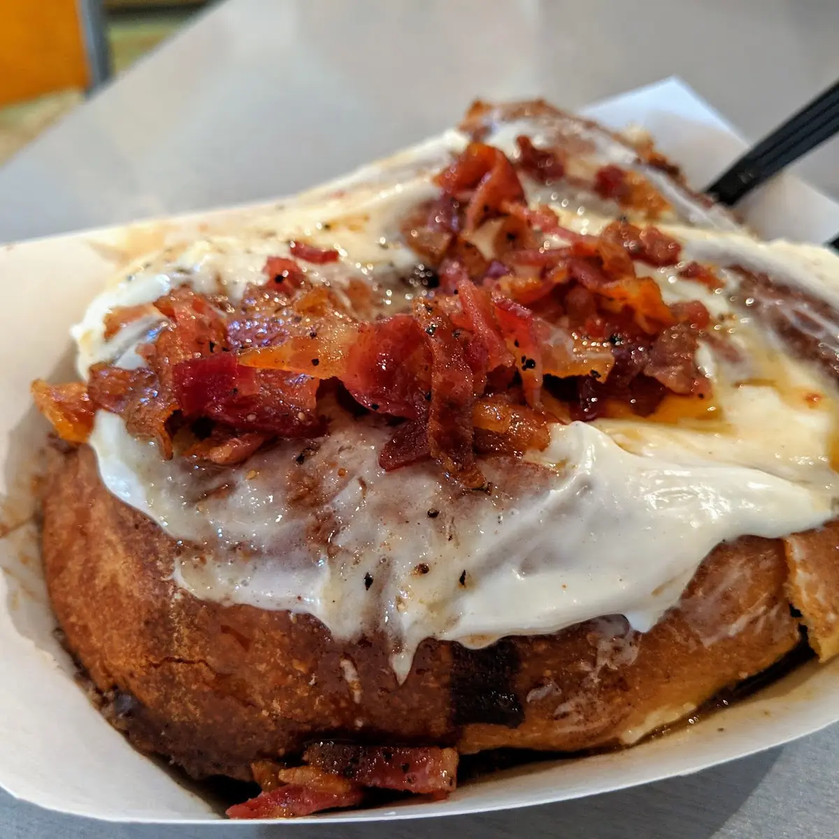 Black Pepper Maple Bacon Cinnamon Roll