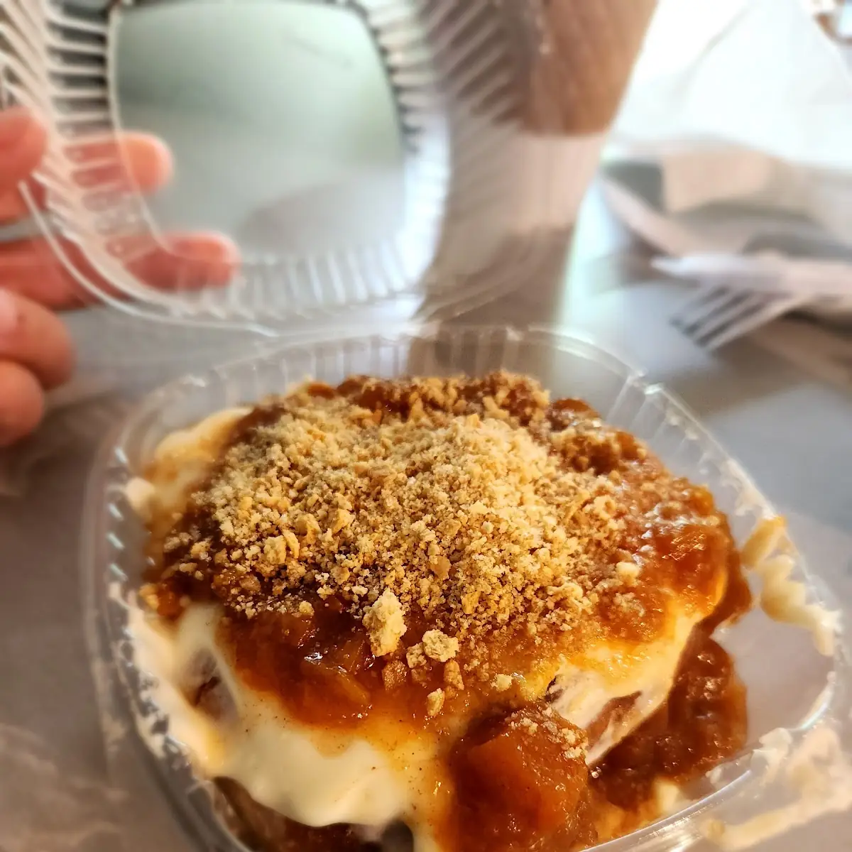 Peach Cobbler Cinnamon Roll