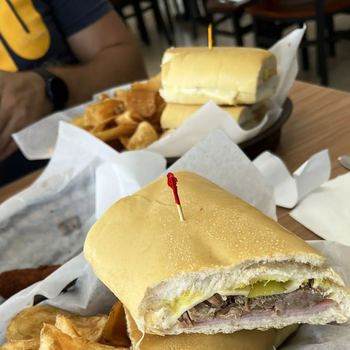 Cuban Style Cheese Steak San w Chips