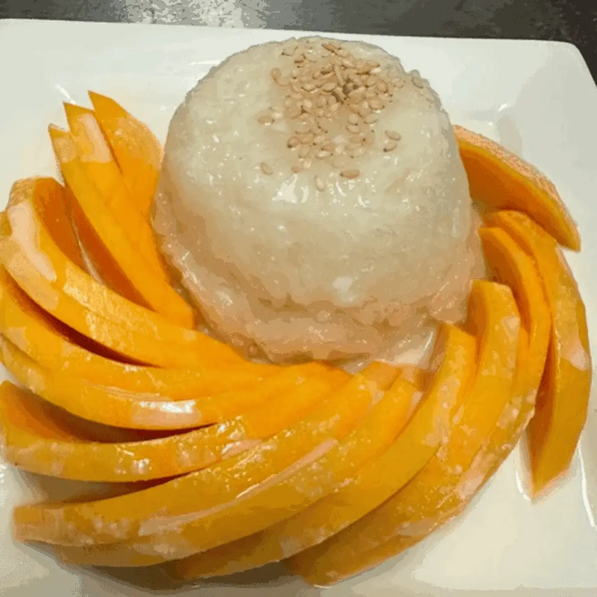 Mango Sticky Rice with Sesame