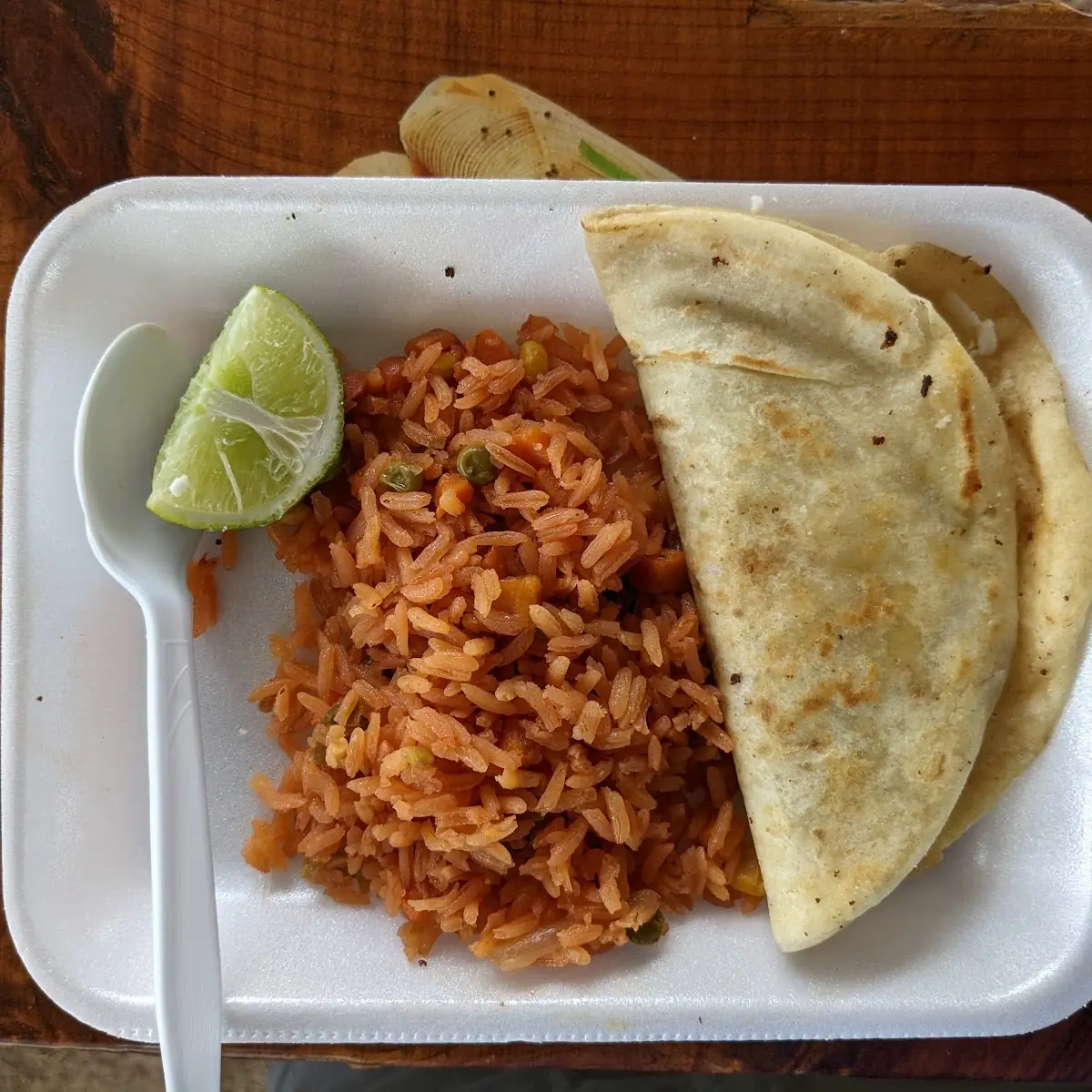 Chicken Soft Taco with Beans