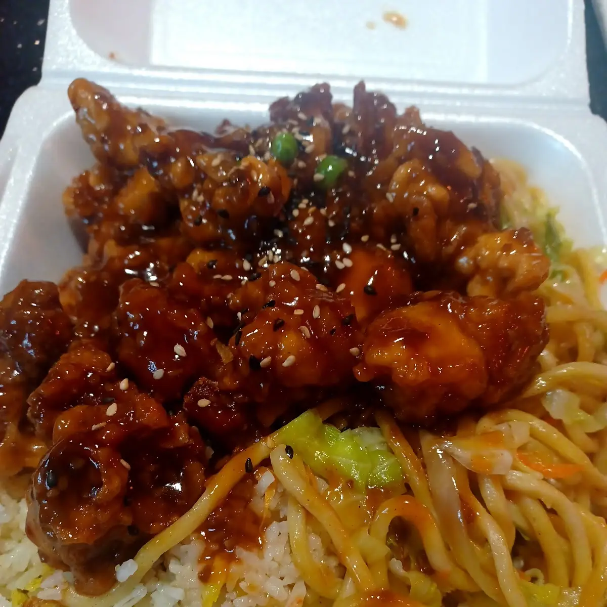 Garlic Chicken Fried Rice & Chow Mein