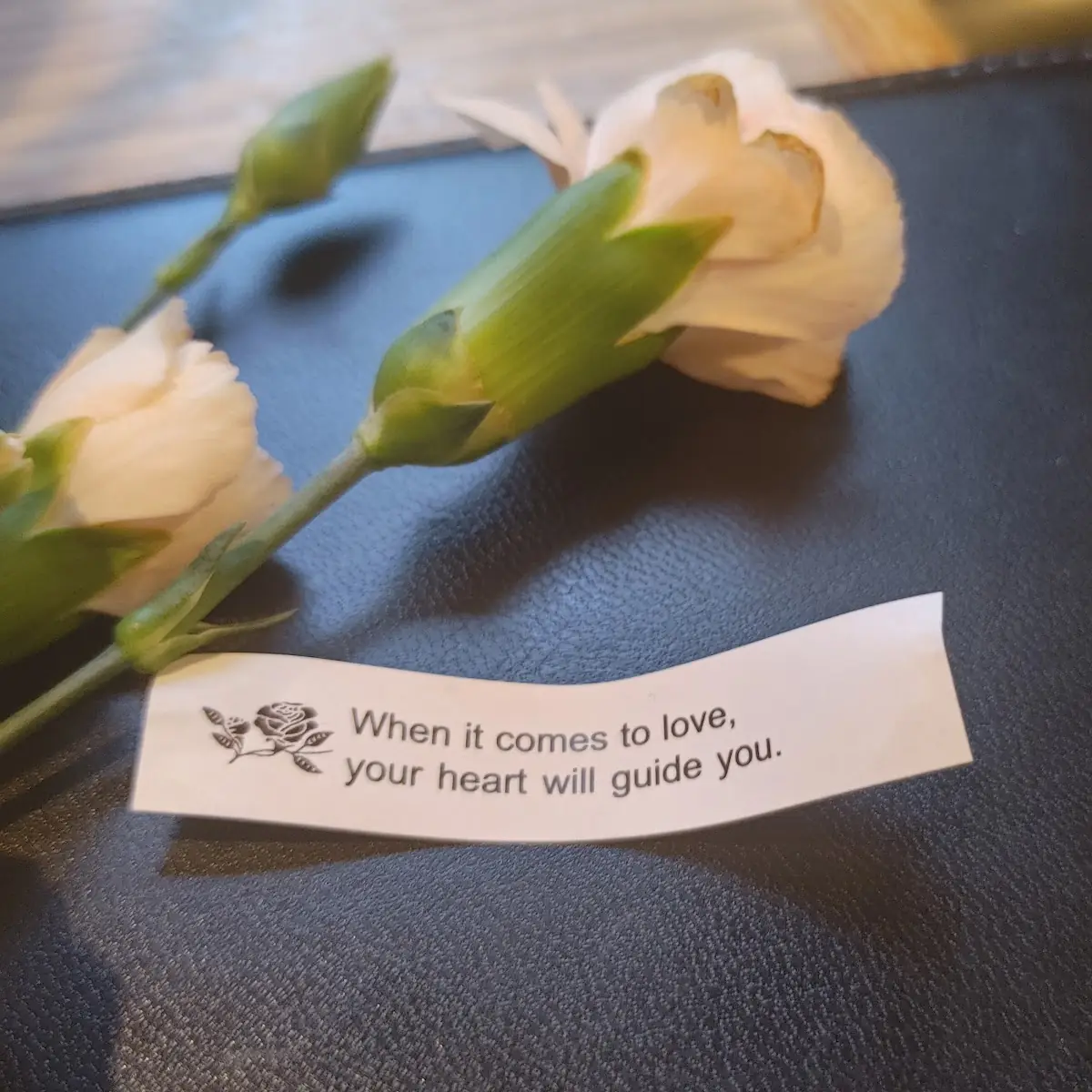 Fortune Cookie with Flower