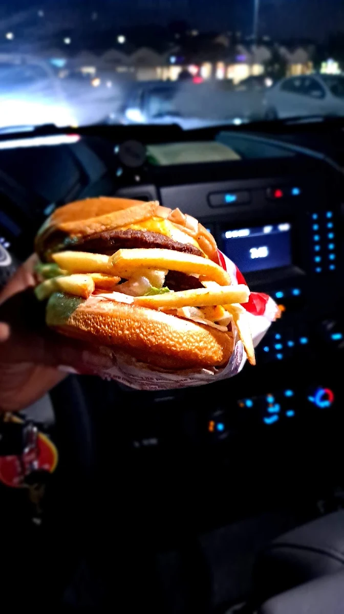 Double Double Hamburger and Fries