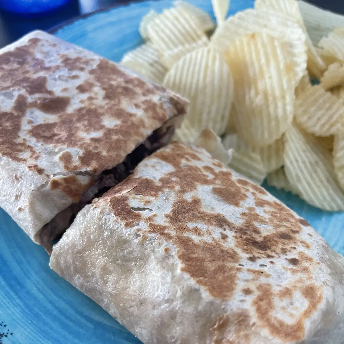 Southwest Chicken Wrap with Chips