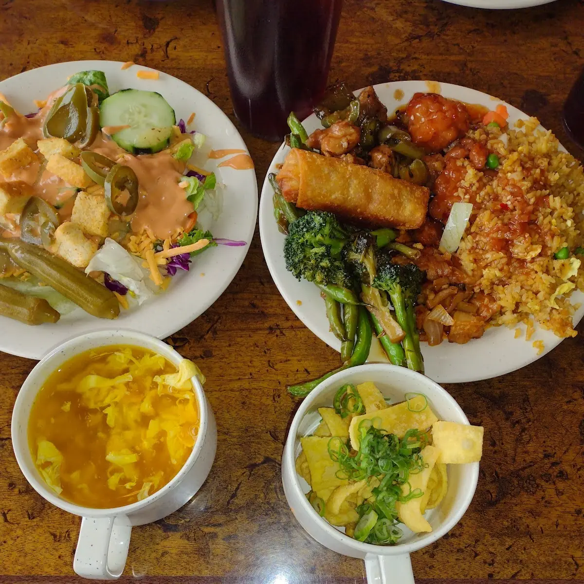 Egg Drop Soup and Salad Combo