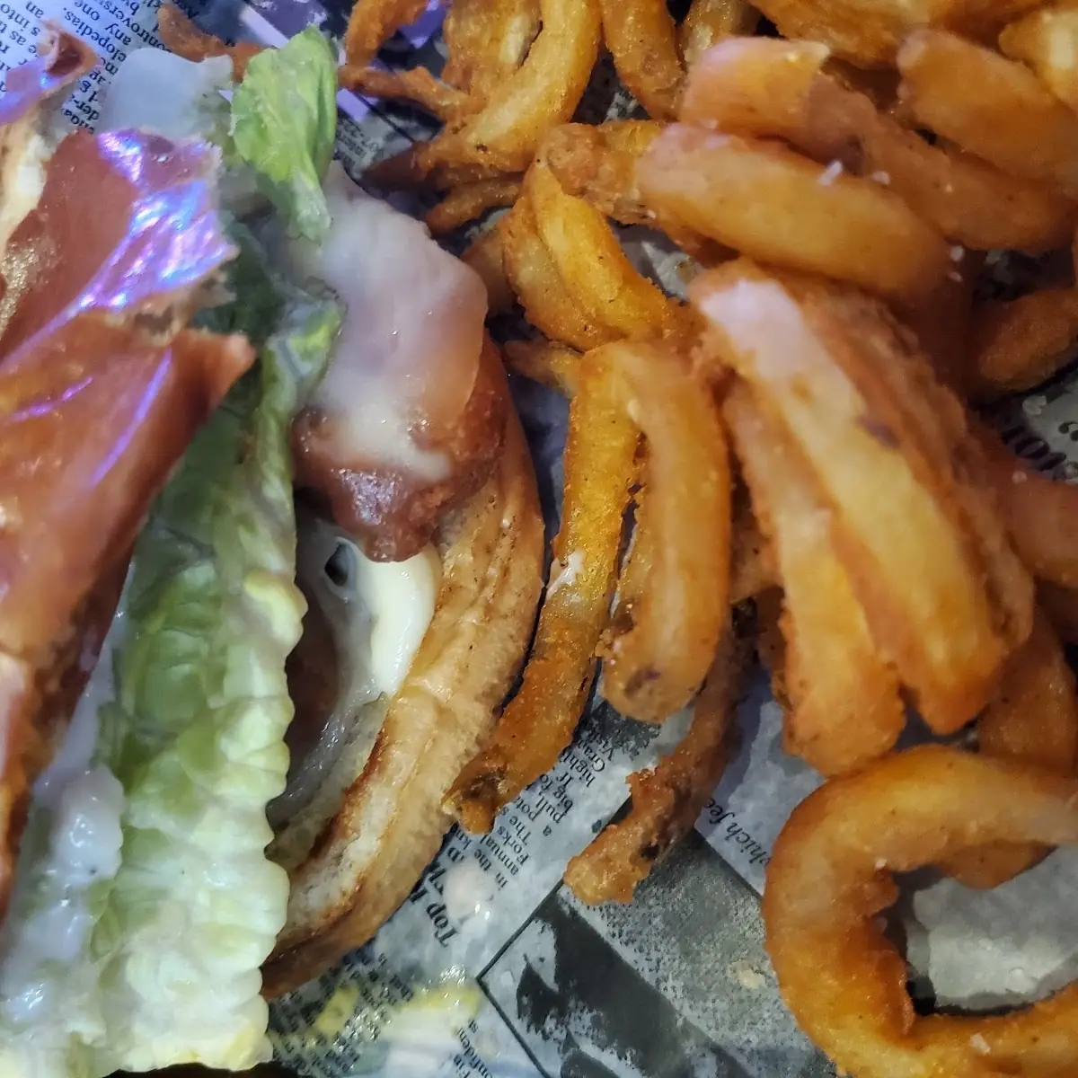 Beer Battered Chicken Burger with Swiss