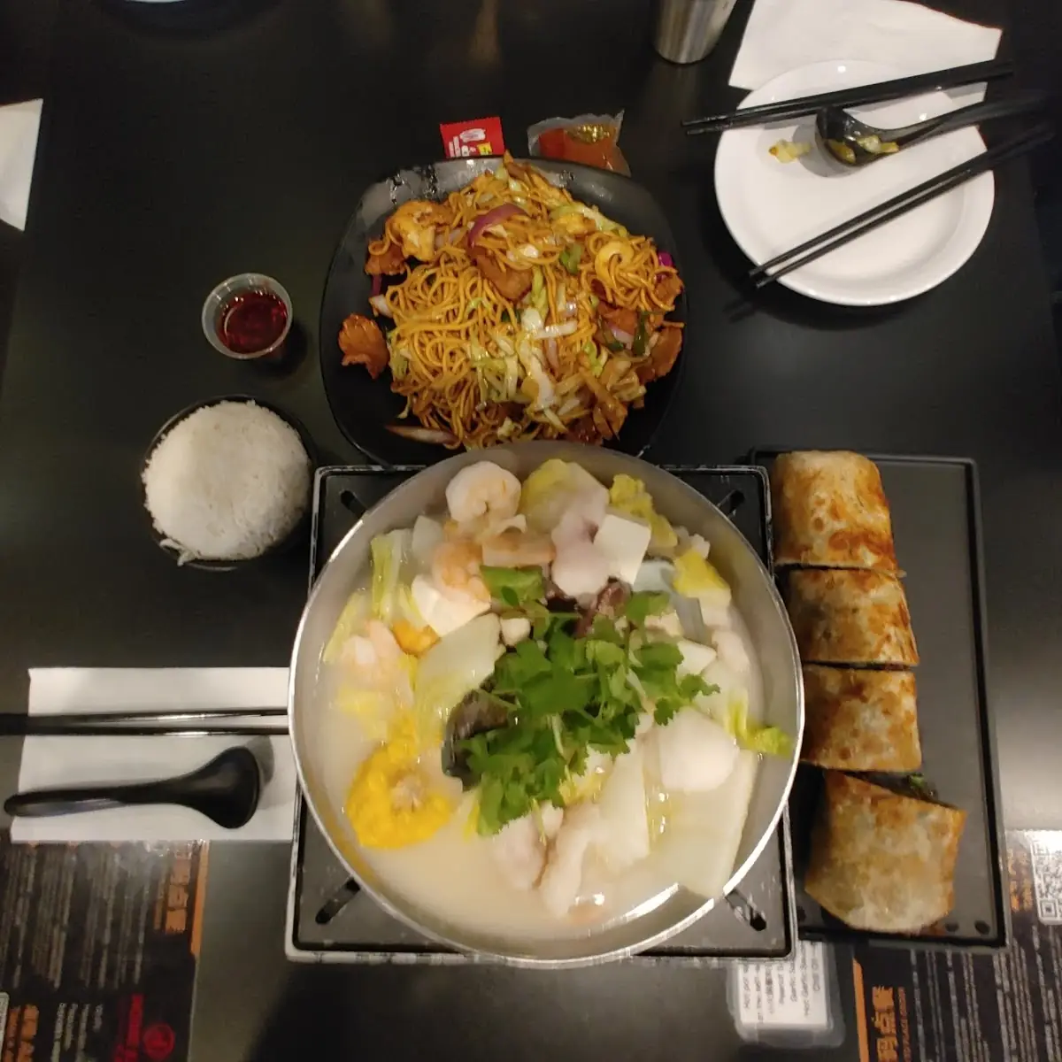 Seafood Wok Beef Scallion Pancakes