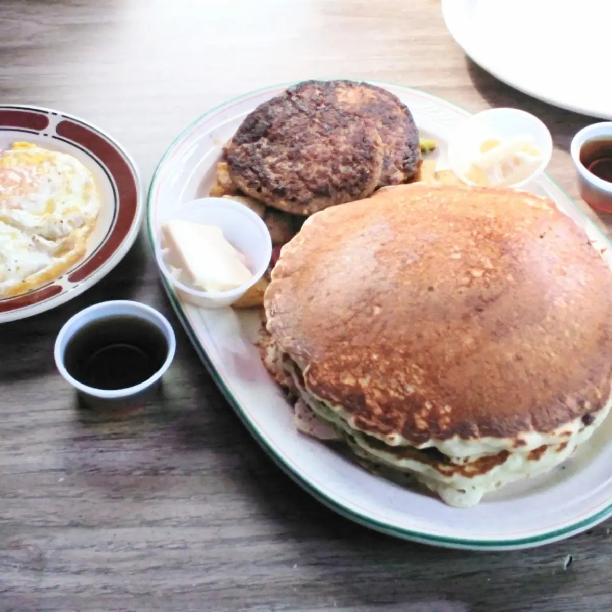 Traditional Breakfast Add Chocolate Chip Pancake Stack