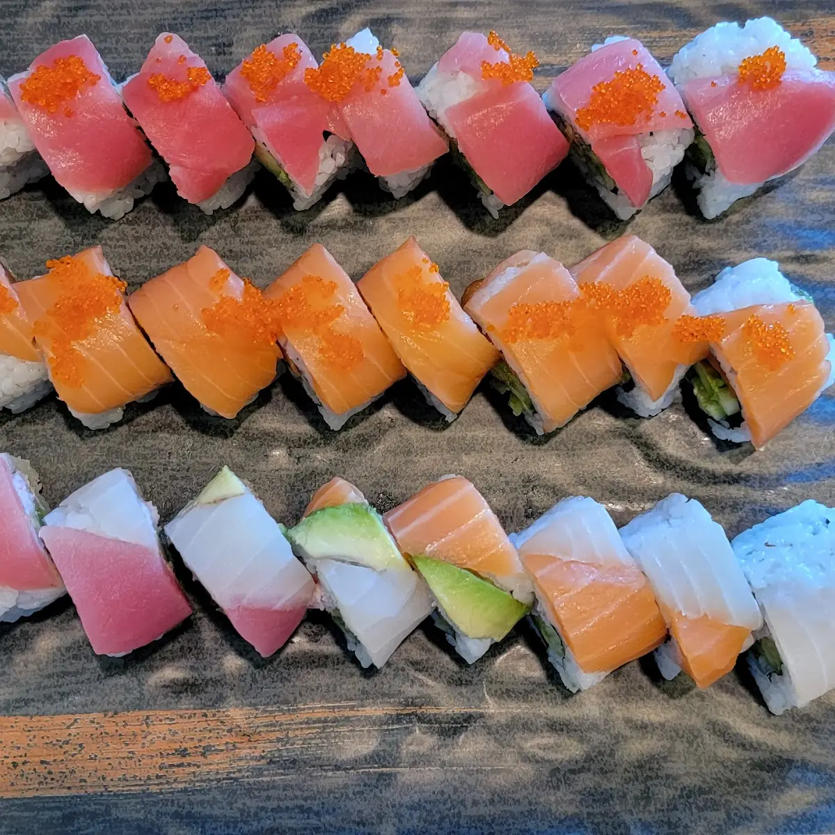 Rainbow Roll Tuna Roll Salmon Roll