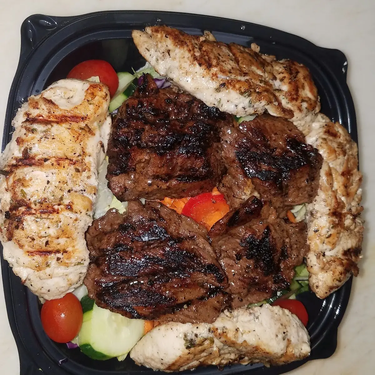 Mix Grill over Salad