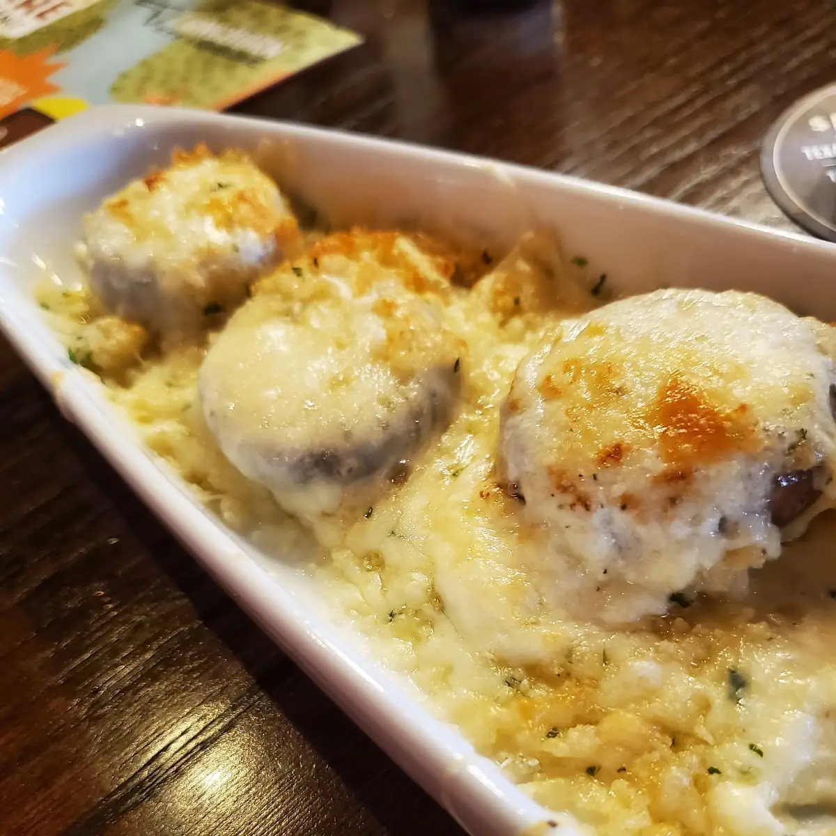 White Cheddar Stuffed Mushrooms