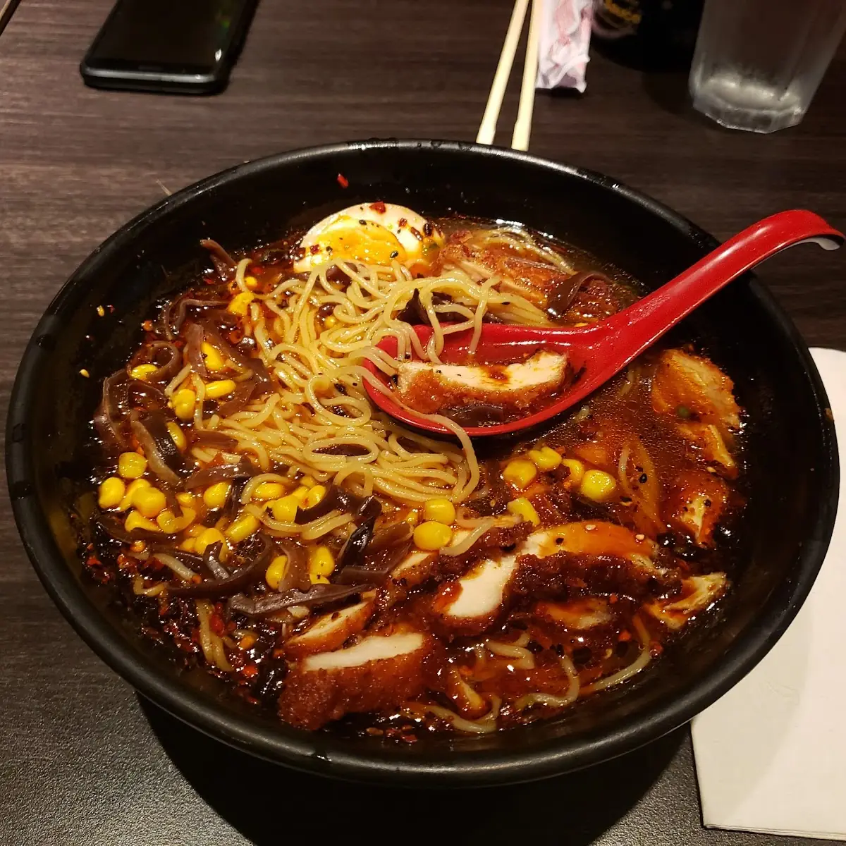 Fried Chicken Ramen Soup