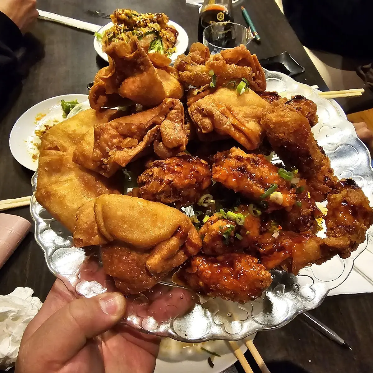 Fried Oysters and Crabmeat Rangoons