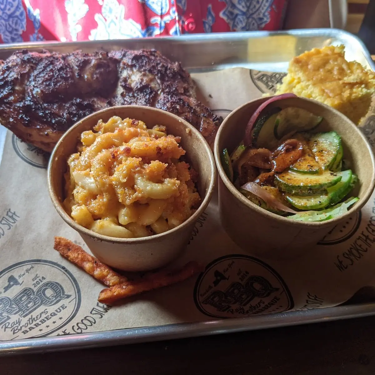 Mac & Cheese and Cucumber Salad