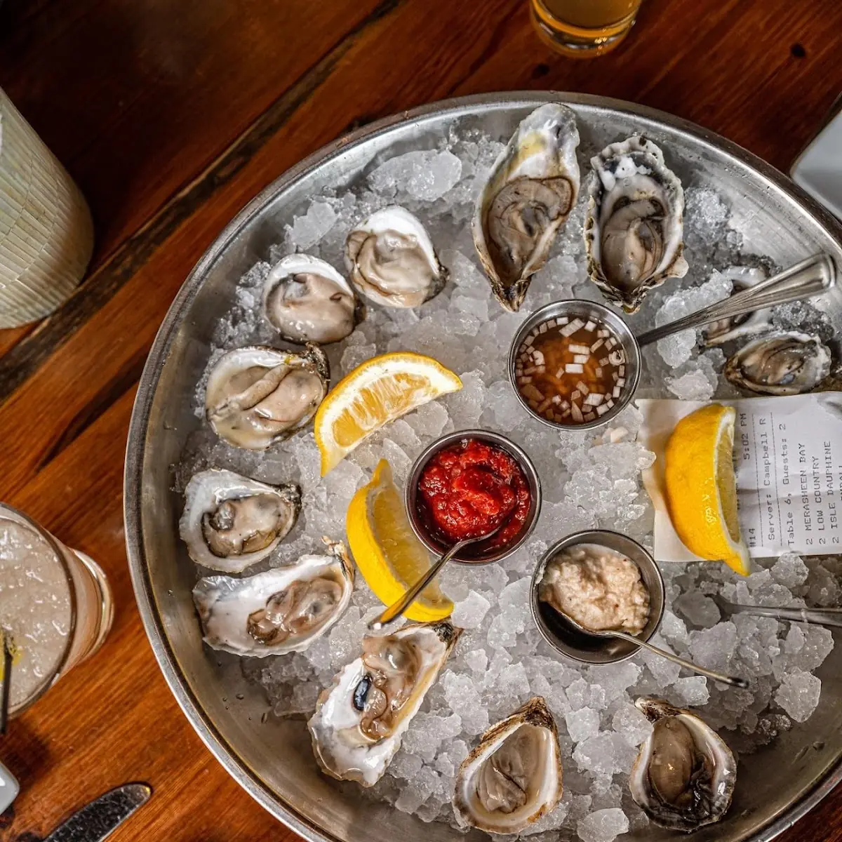Selection of Raw Oysters