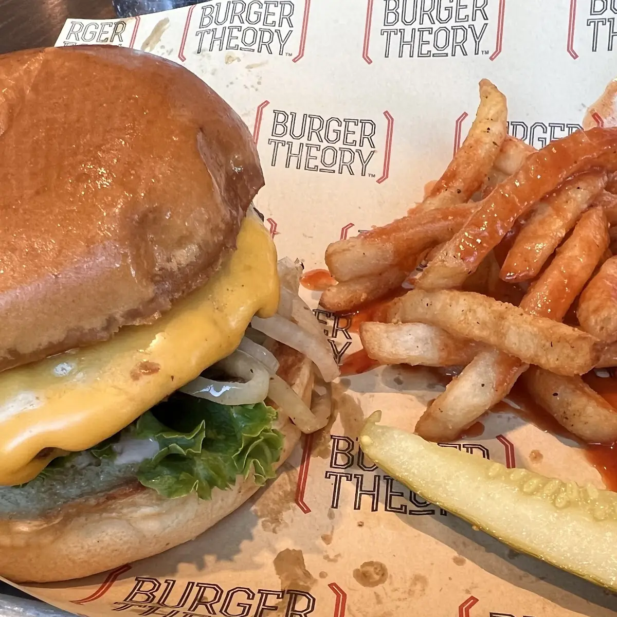 Cheese Burger and Fries