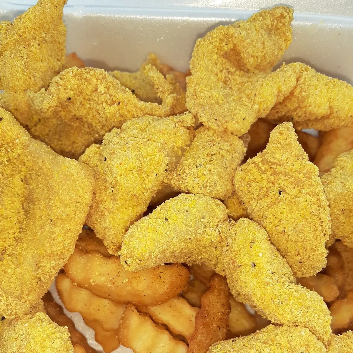 Catfish Nuggets with Fries