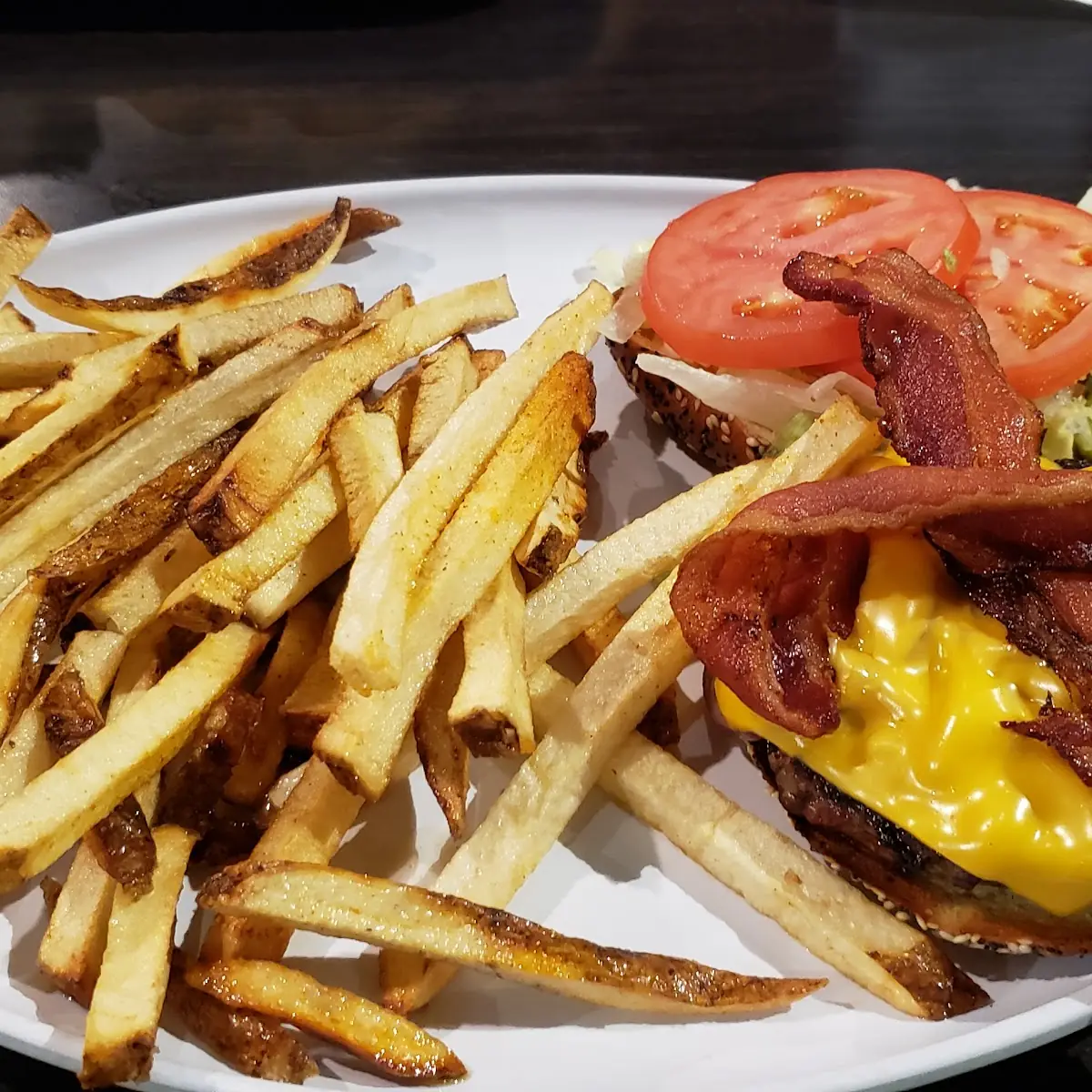 Panini's Burger with Bacon Cheeseburger Without a Bun