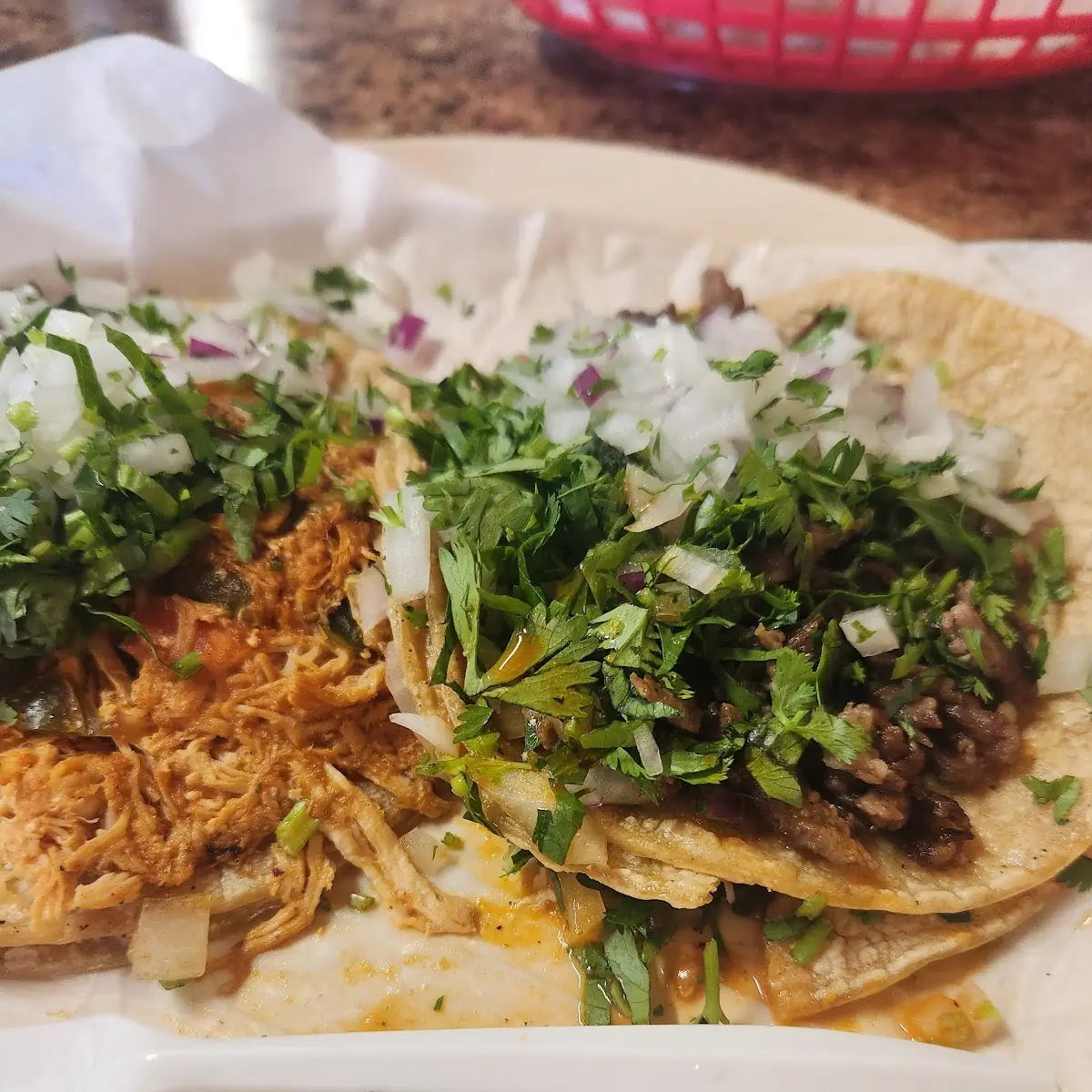 Chicken Taco and Steak Taco