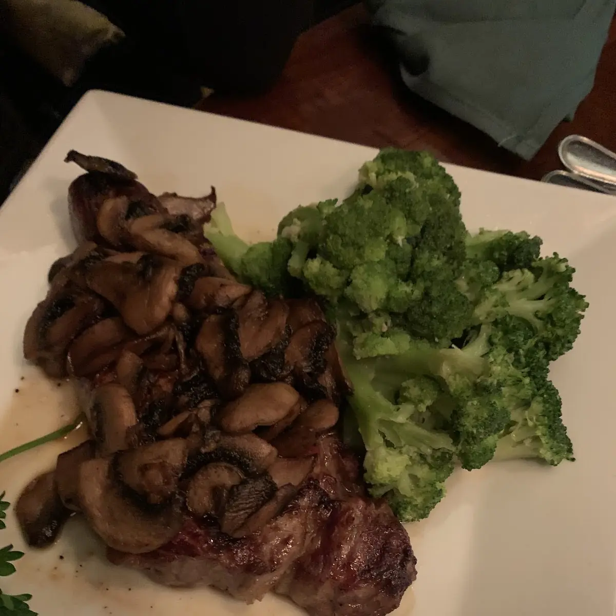New York Strip Steak and Broccoli