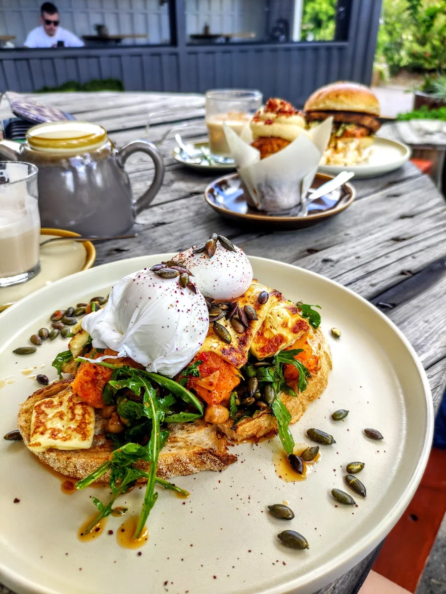 Pumpkin and Halloumi Sourdough Toast