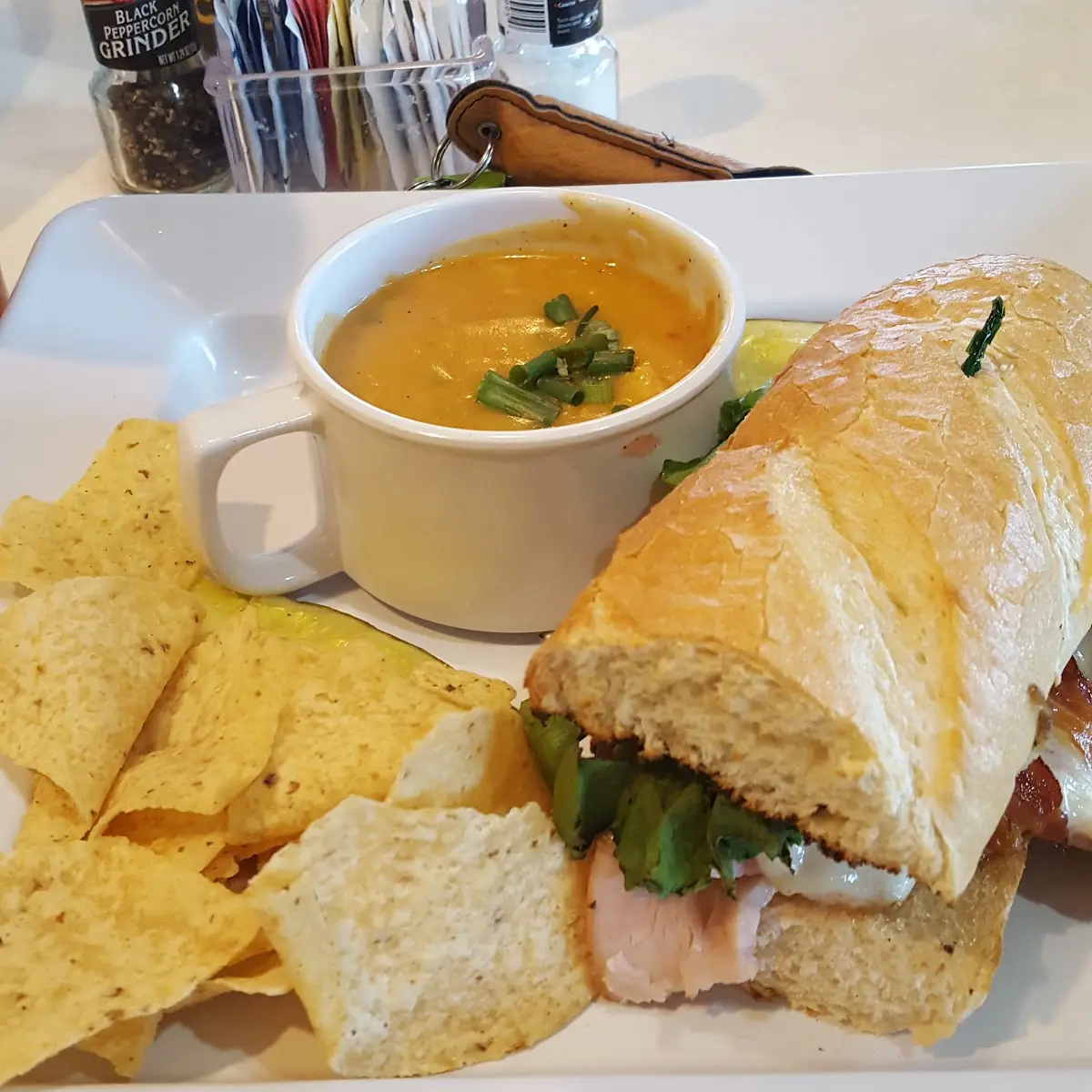 Turkey Sandwich with Soup