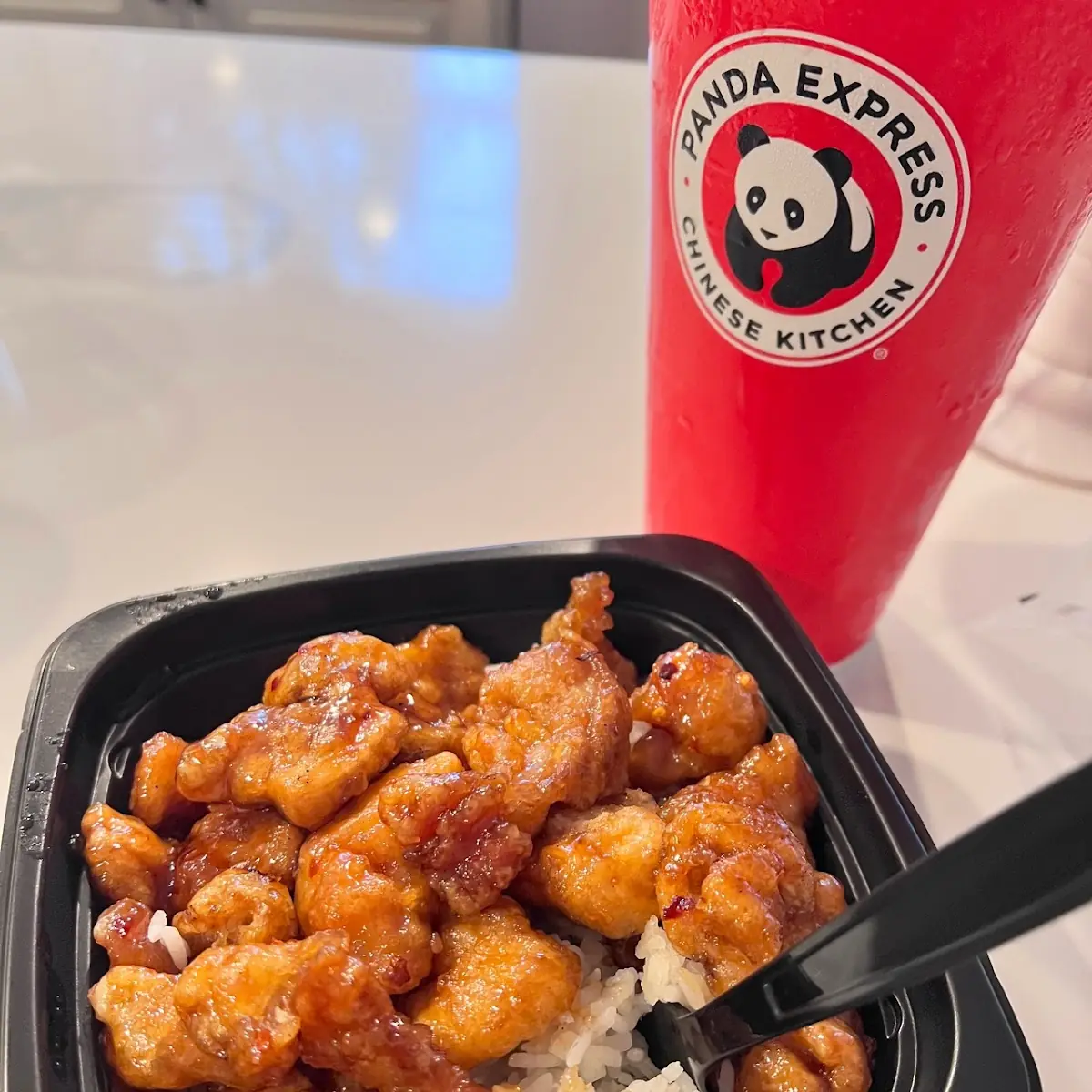 Orange Chicken and White Rice