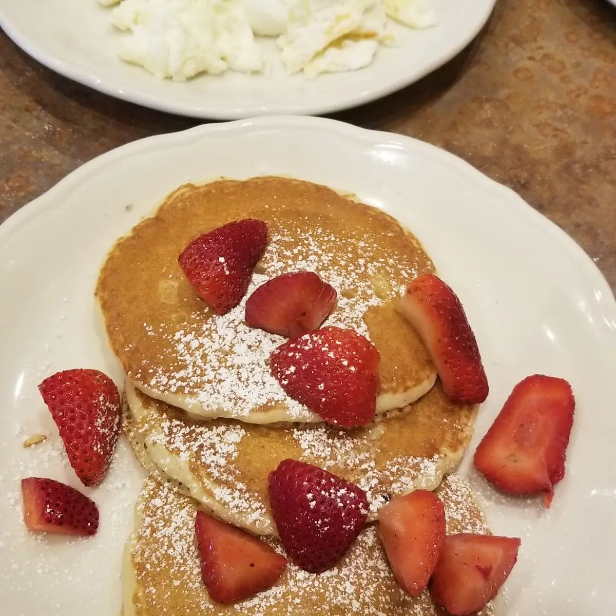 Strawberry Pancakes and Scrambled Egg Whites