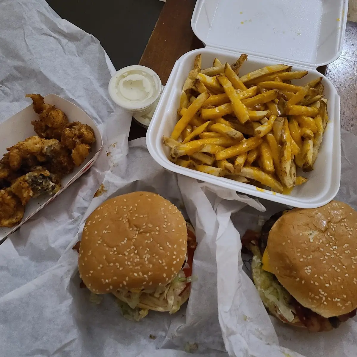 Fries and Fried Mushrooms