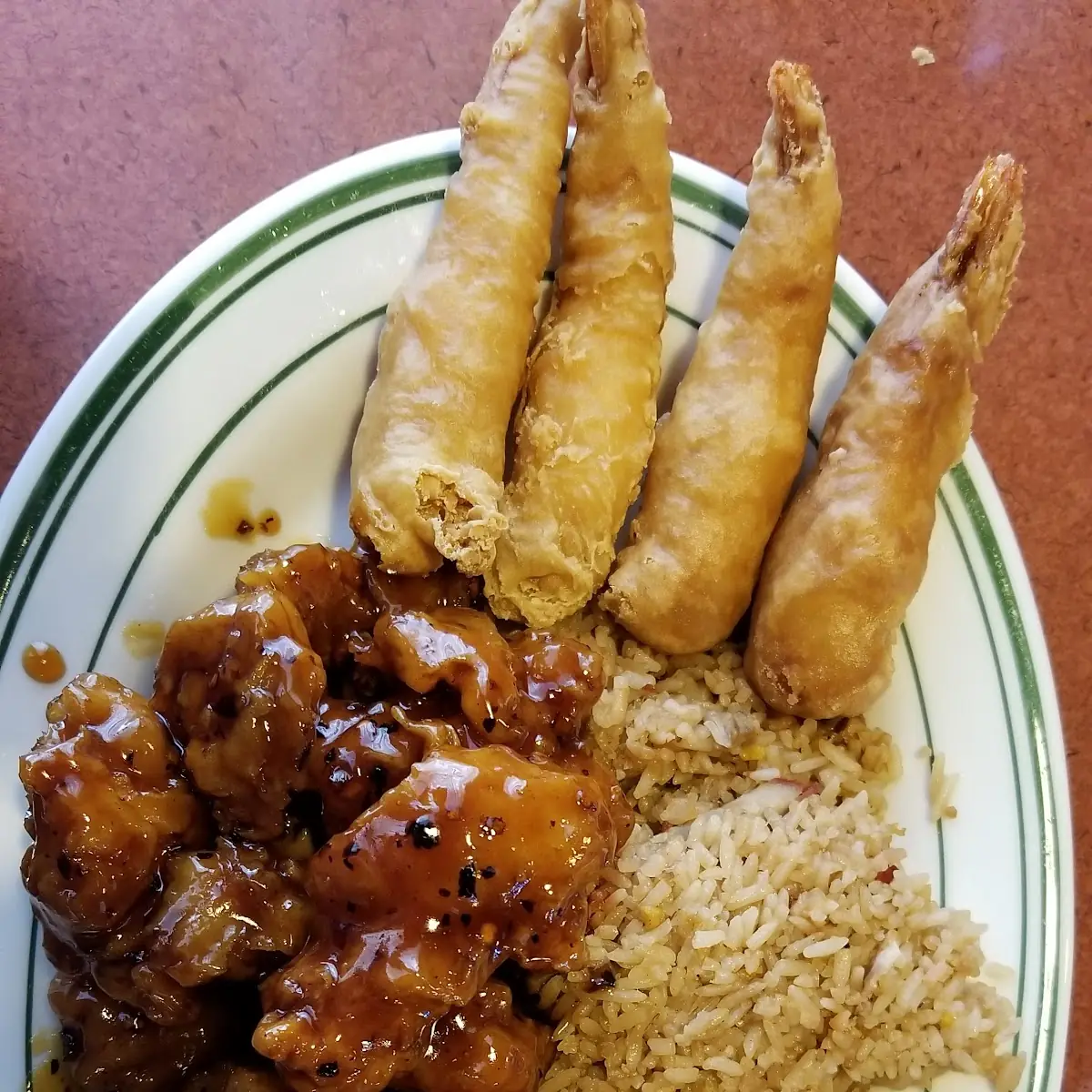 General TSO Chicken Pork Fried Rice