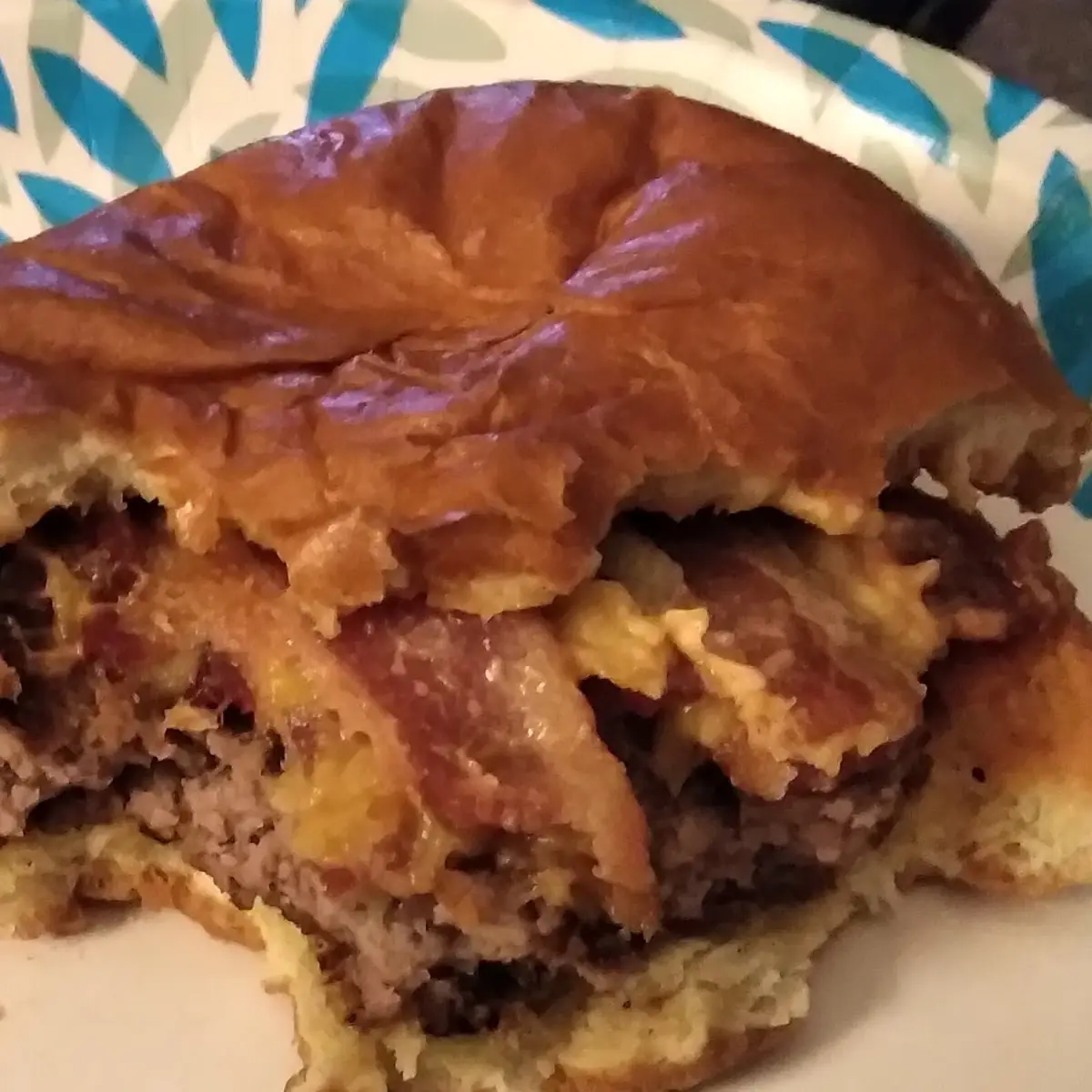 American Burger with Bacon and Cheese