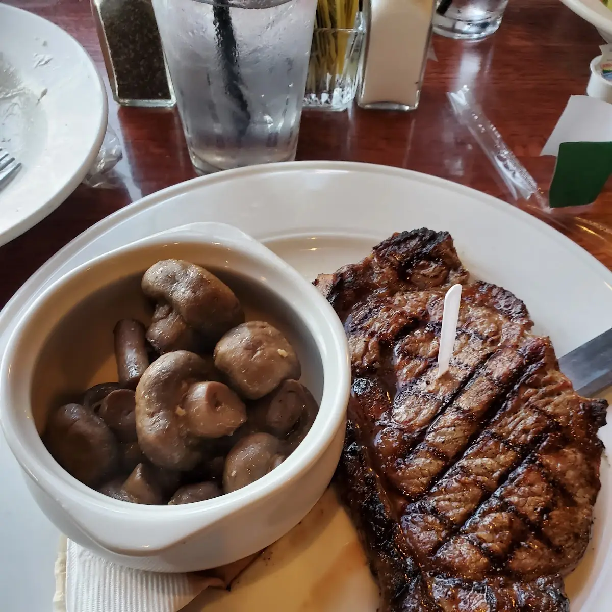 New York Strip and Sautéed Mushrooms