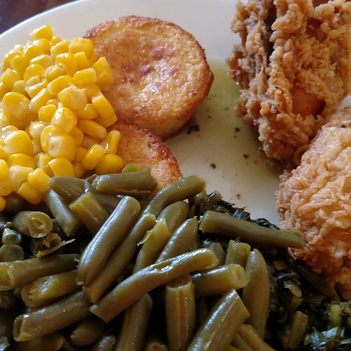 Fried Chicken and Greens