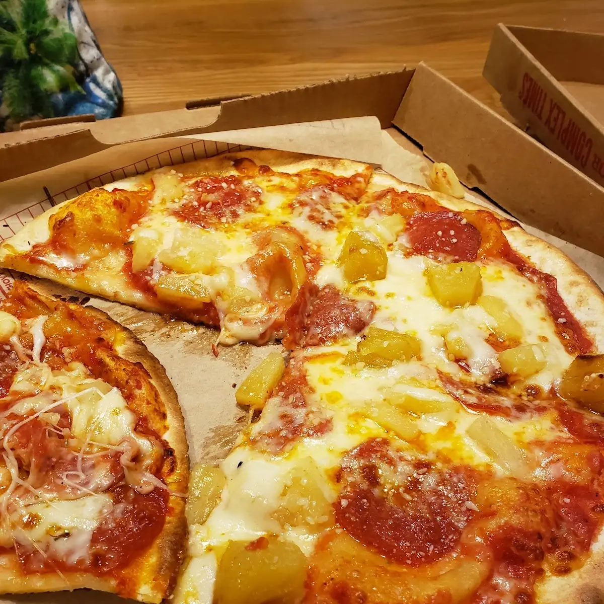 Pepperoni Pizza with Roasted Pineapple