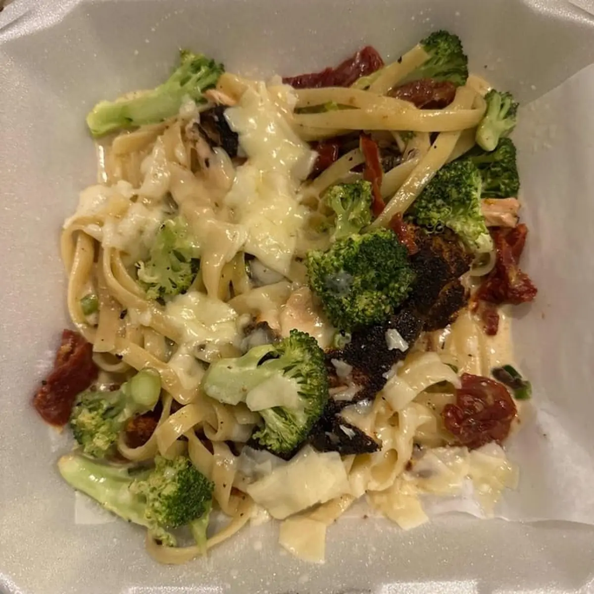 Blackened Chicken Alfredo with Parmesan Cheese