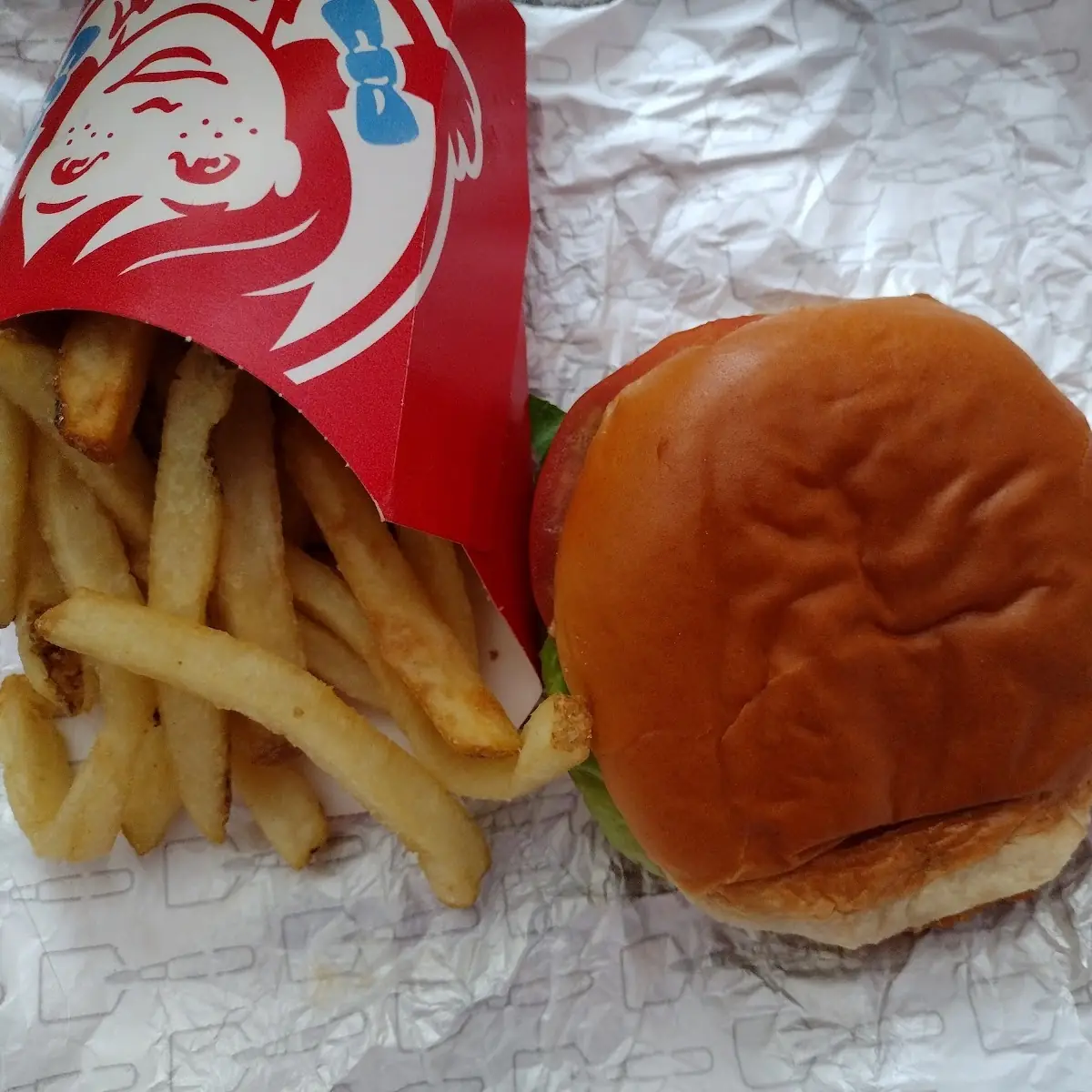 Chicken Sandwich and Fries